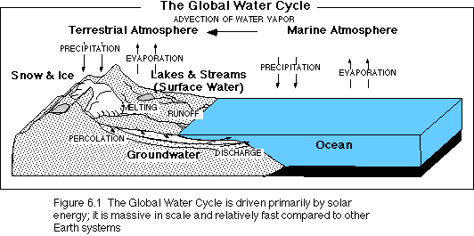 The artist view of the global water cycle and the WCOM This is the