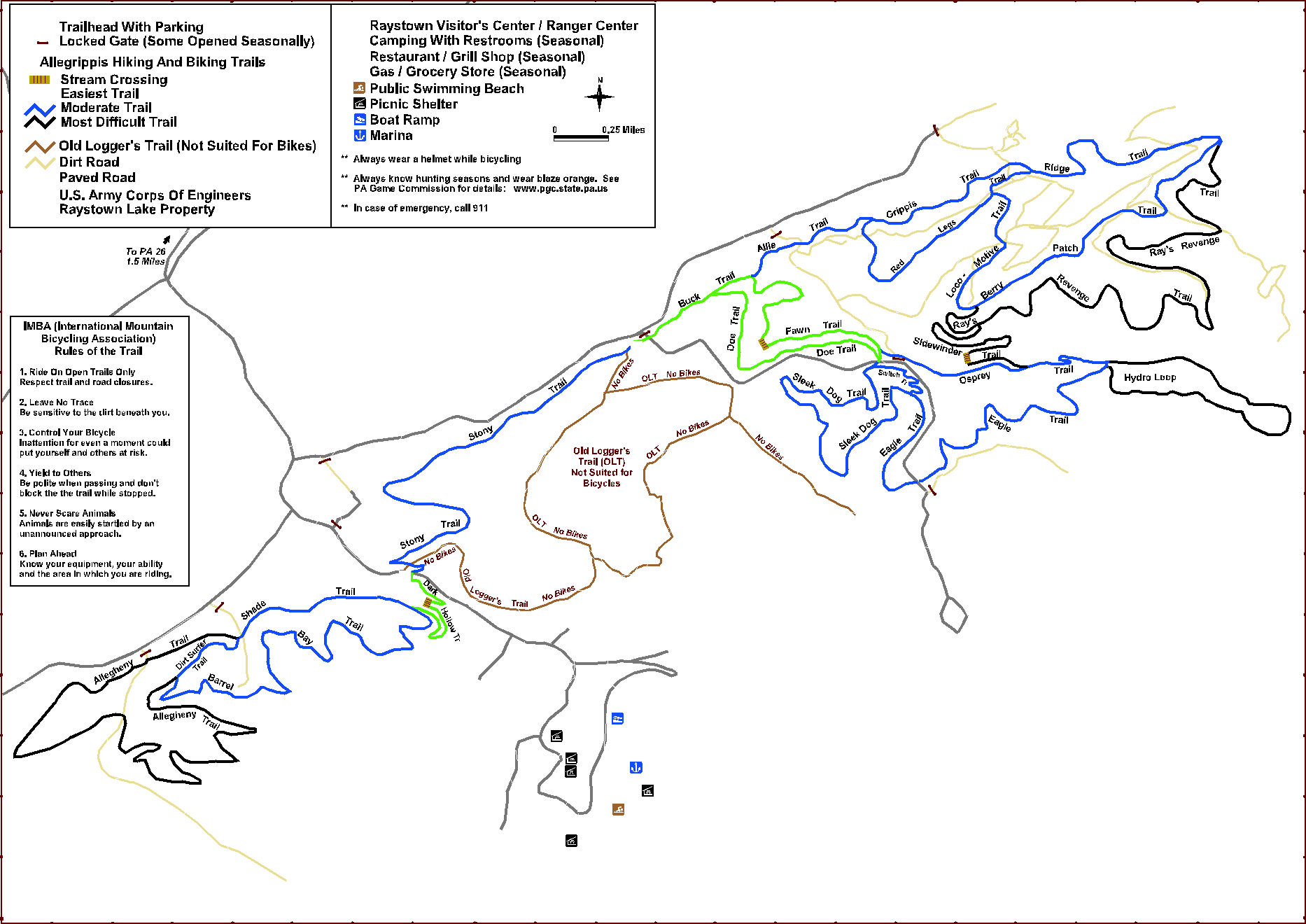 Allegrippis outlet trail system