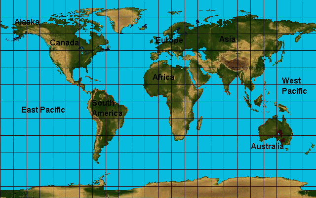 world map with longitude and latitude line